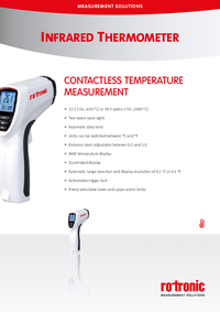Thumbnail of document Data Sheet - TP31 Infrared Thermometer